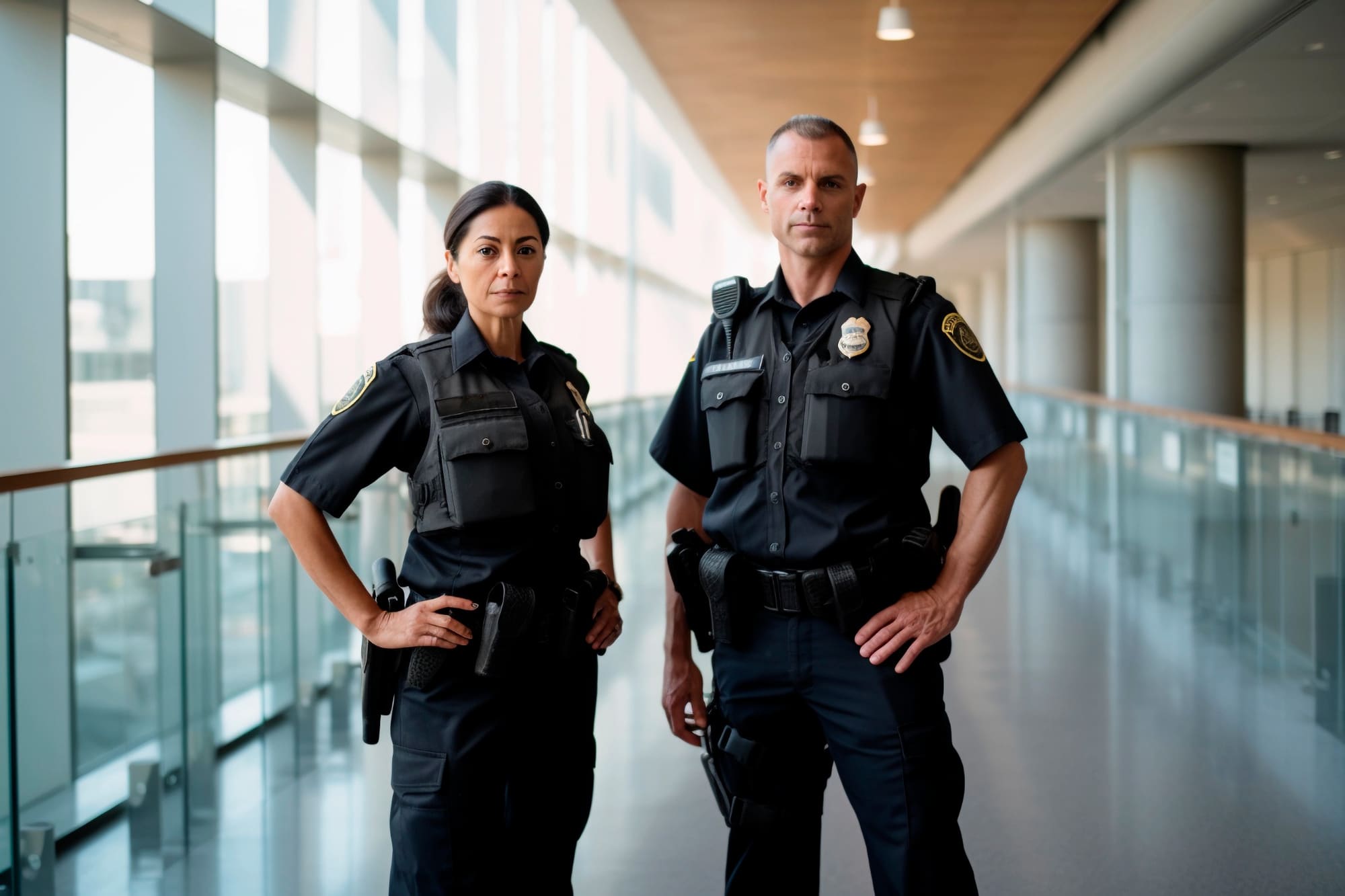 Police officers representing public safety and service